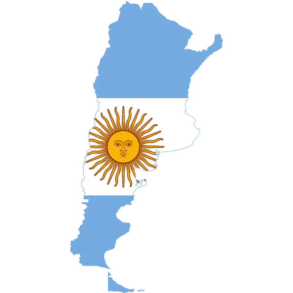 Carte argentine drapeau