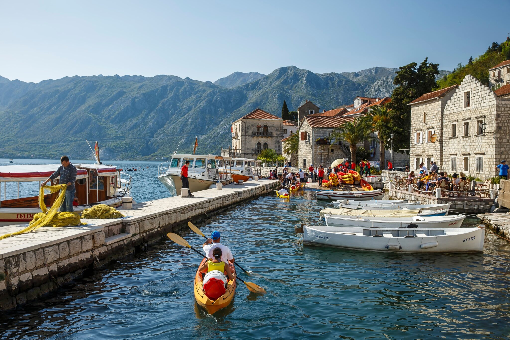 Kayak dans les bouches de Kotor