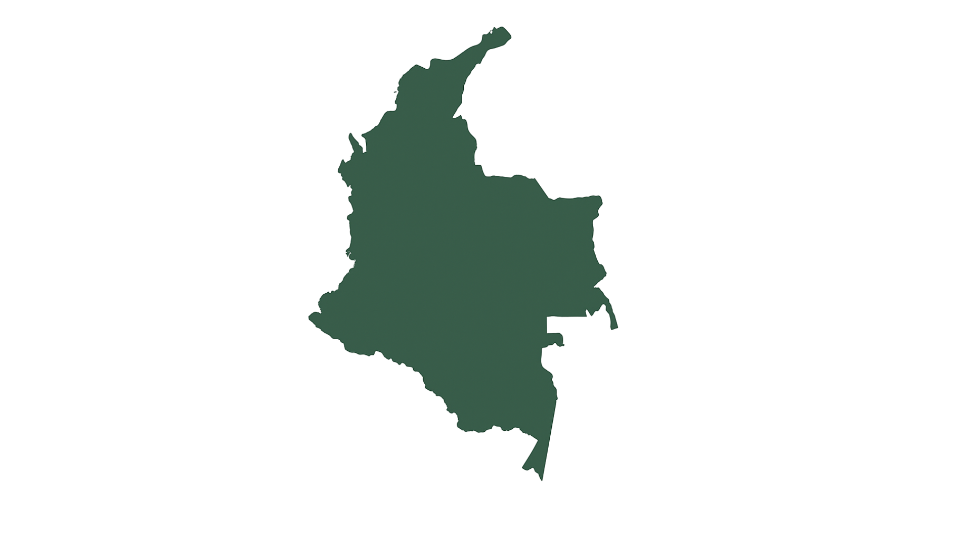 Carte verte Colombie pour points régions