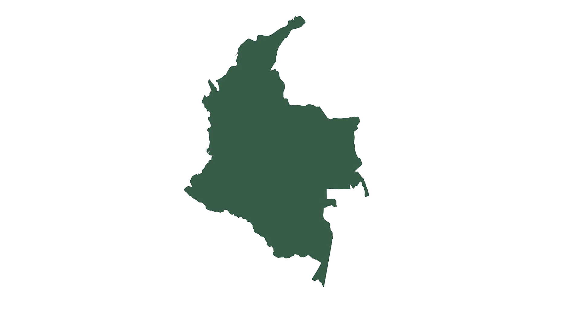 Carte verte Colombie pour points régions