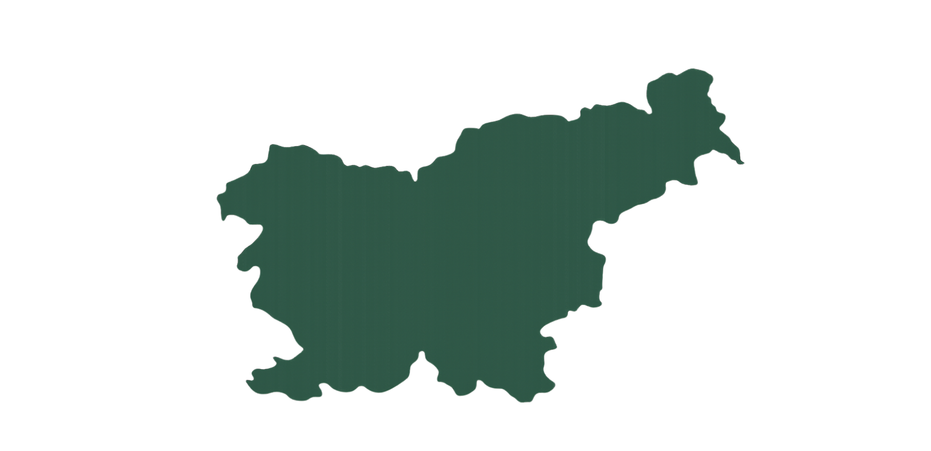 Carte Slovénie verte pour régions