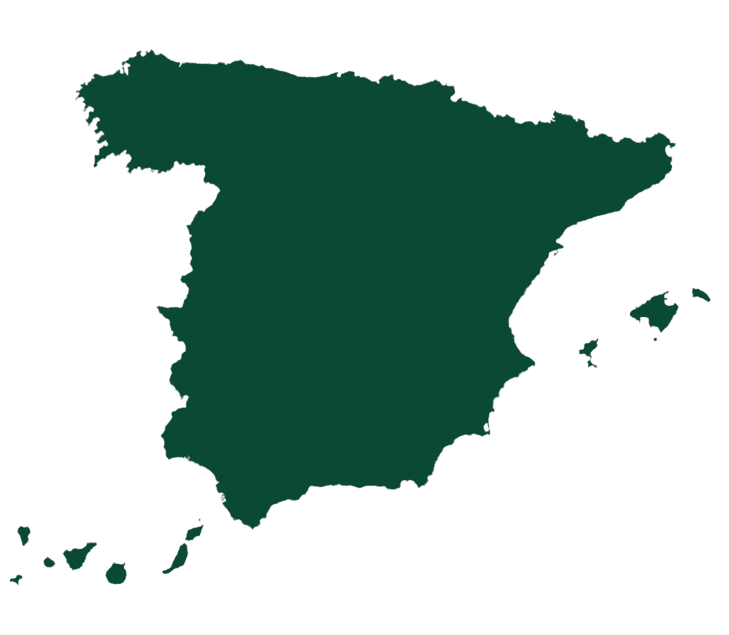 Carte de l'espagne, canaries et baléares