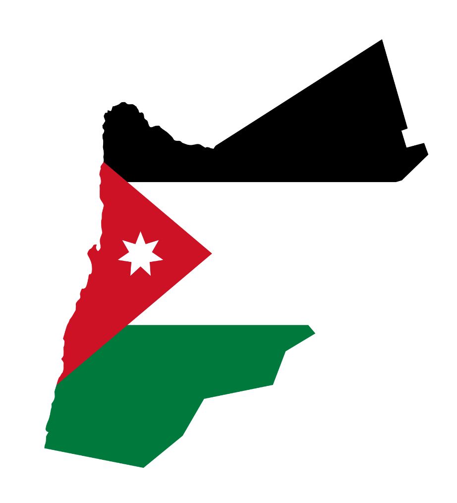 Carte drapeau Jordanie