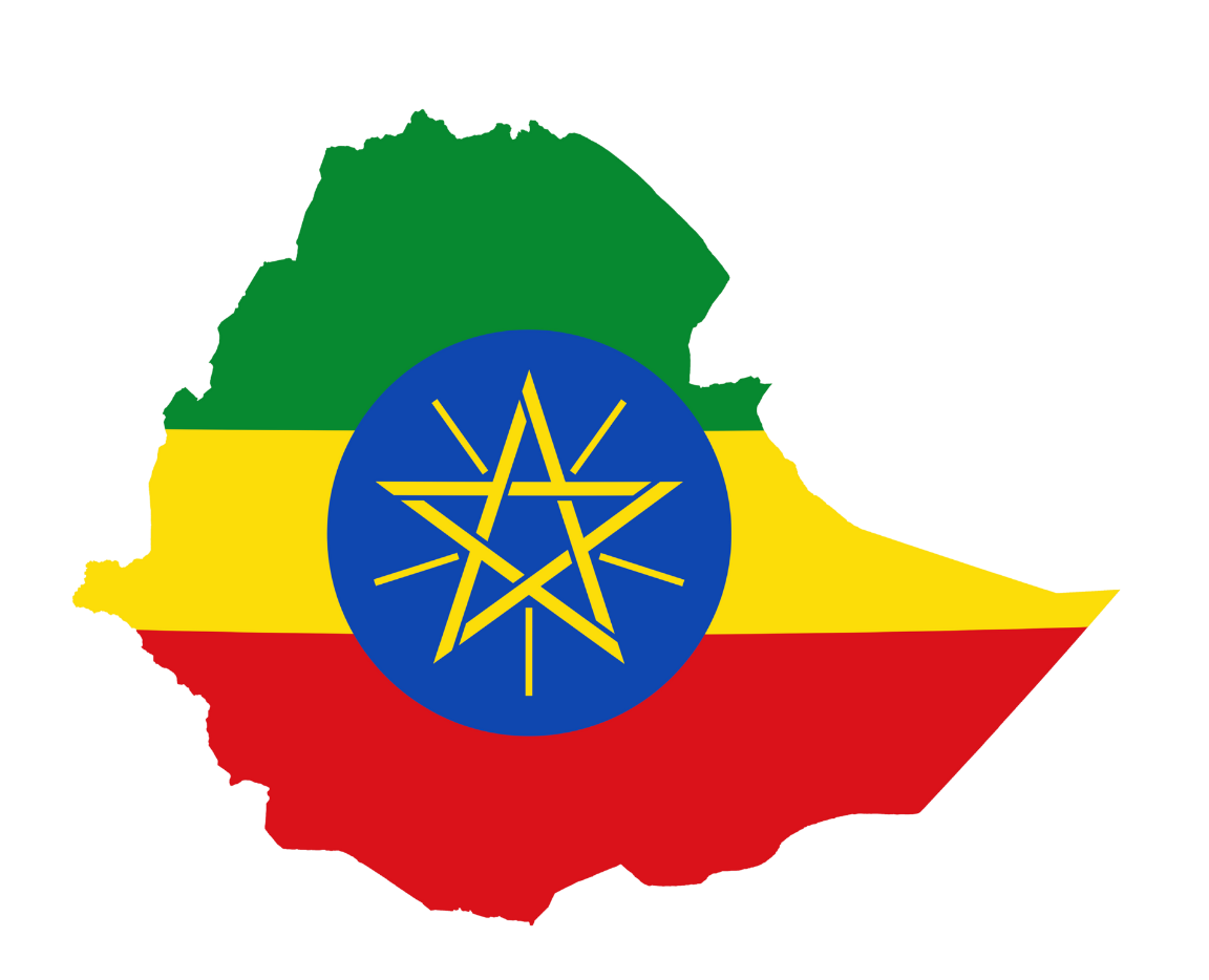 Carte drapeau Ethiopie