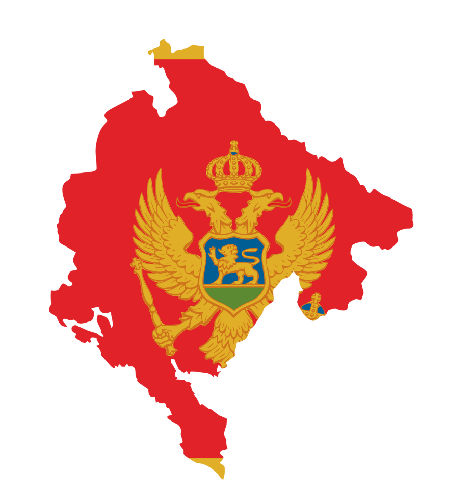 Carte Monténégro drapeau