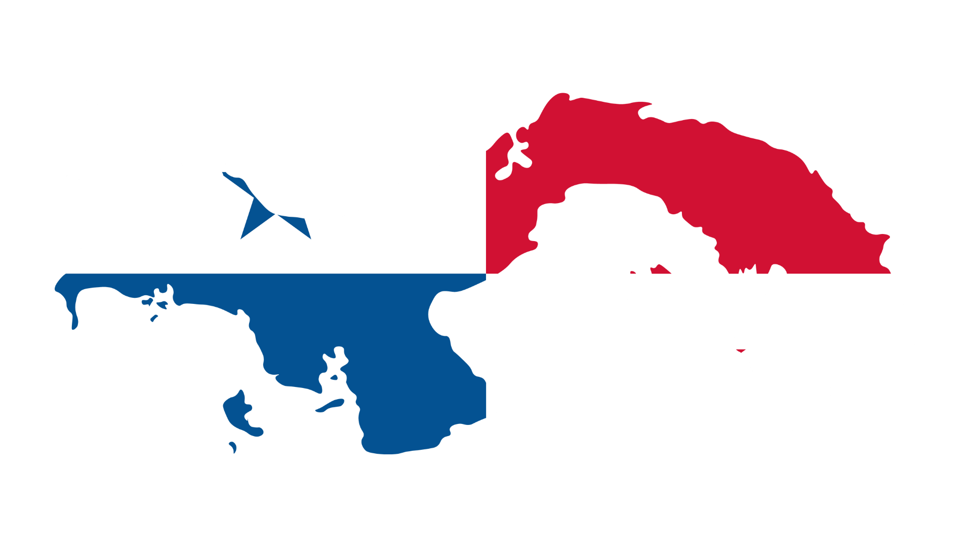 Carte Panama drapeau