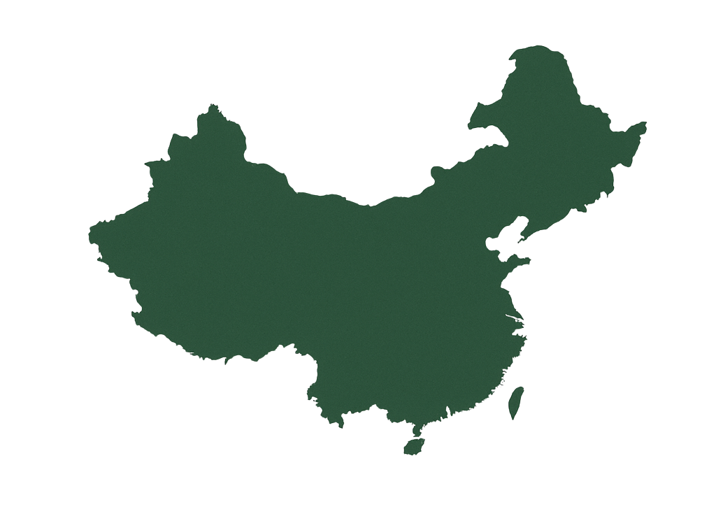 Carte verte pour régions Chine