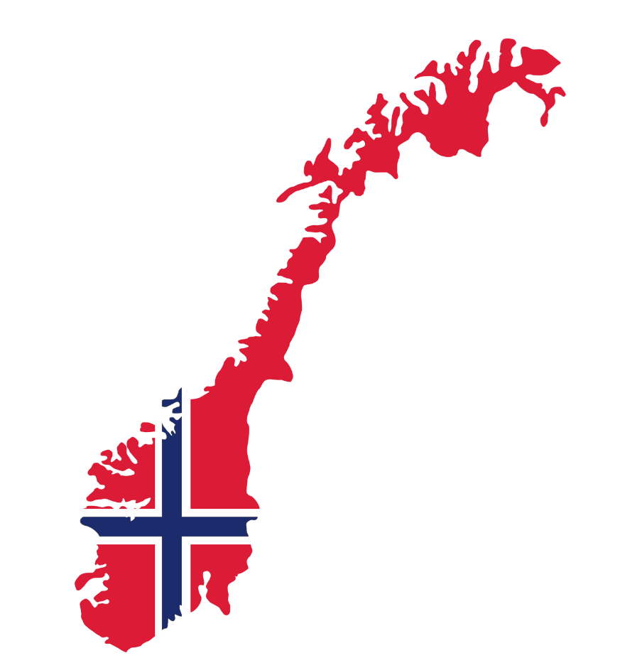 Carte Norvège drapeau