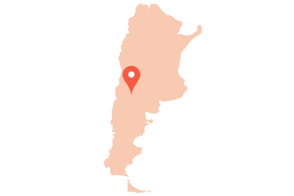 Map de l'Argentine / Région de Mendoza
